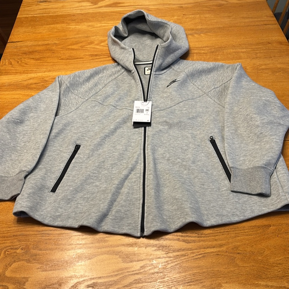 Nike Grey Women’s Hooded Zip Jacket with Black Trim NWT - Picture 4 of 8